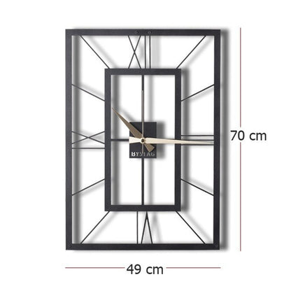 Reloj De Pared Cuadrado Metal 70x49_1