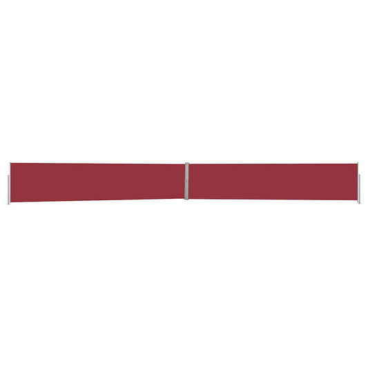 Vidaxl Toldo Lateral Retráctil Para Patio Rojo 140x1200 Cm_0