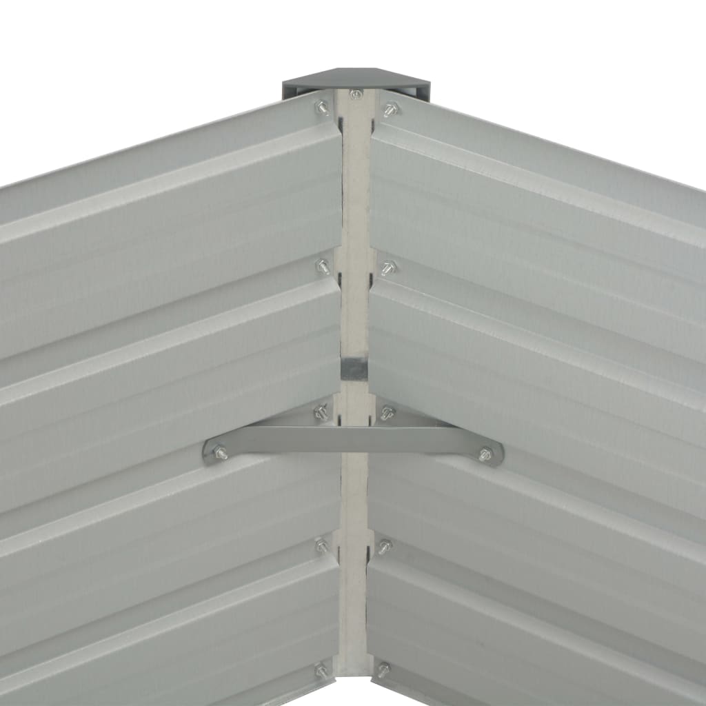 Jardinera Elevada Acero Galvanizado Gris Antracita 129x129x45cm_4