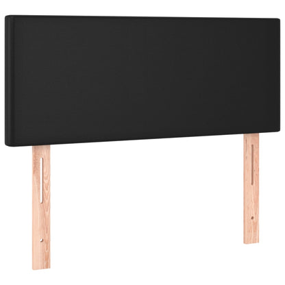 Cama Box Spring Y Colchón Led Cuero Sintético Negro 90x200 Cm / Vetonek_1