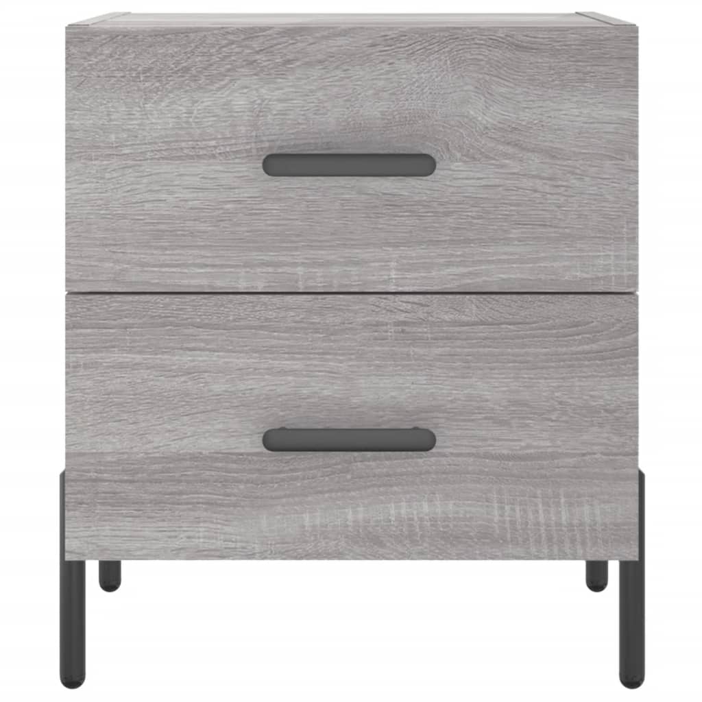 Mesitas Noche 2 Uds Madera Ingeniería Gris Sonoma 40x35x47,5 Cm_4