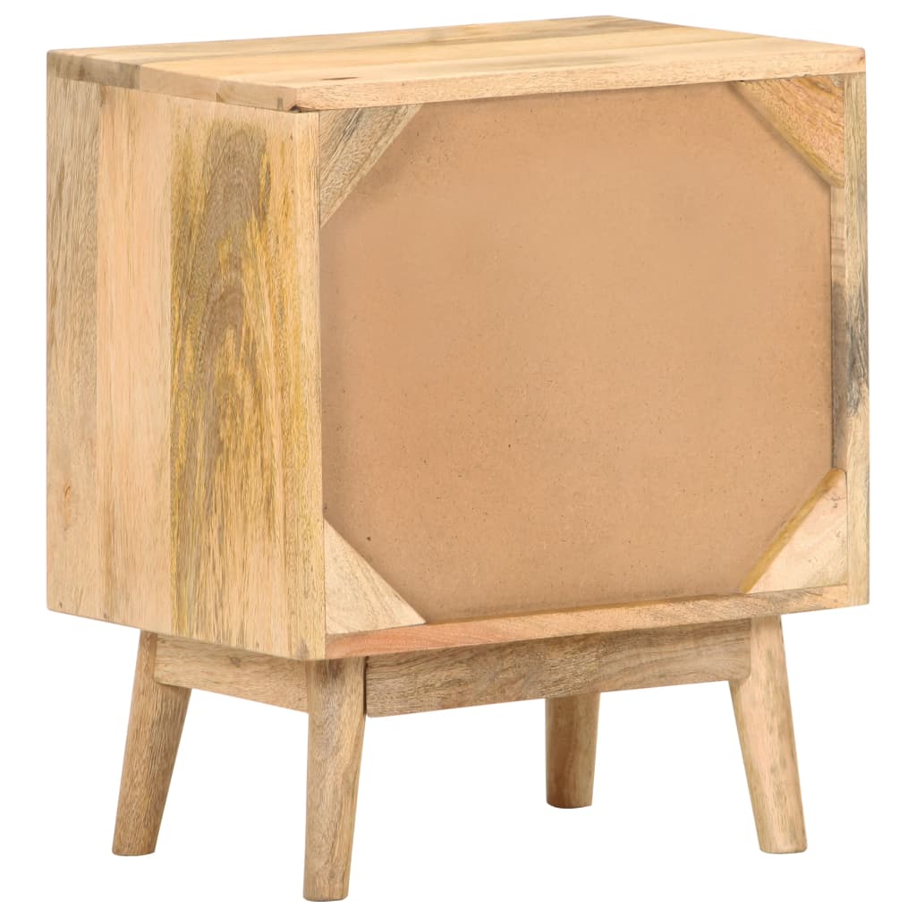 Mesita De Noche De Madera Maciza De Mango 40x30x50 Cm_2