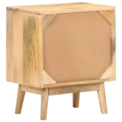 Mesita De Noche De Madera Maciza De Mango 40x30x50 Cm_2