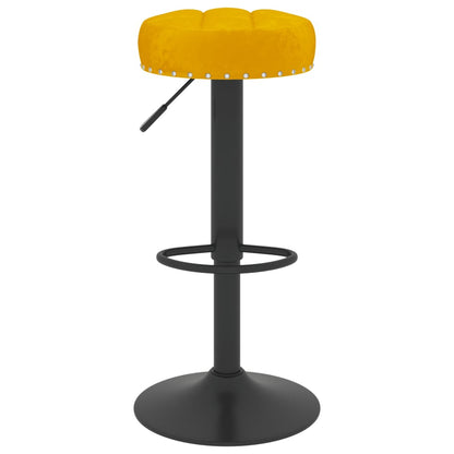 Taburetes De Cocina 2 Unidades Terciopelo Amarillo Mostaza_2