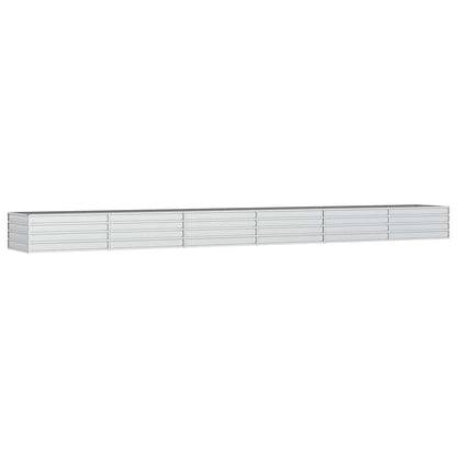 Arriate De Acero Galvanizado Plateado 600x80x45 Cm_0