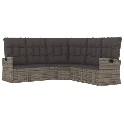 Vidaxl Set De Muebles De Jardín 2 Pzas Cojines Ratán Sintético Gris_3