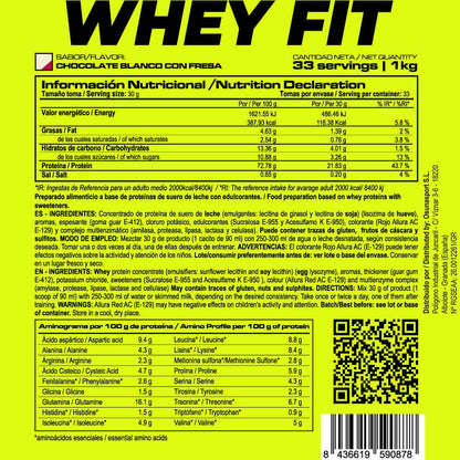 Whey Fit - 1kg - Chocolate Blanco Con Fresa - Aumenta La Masa Muscular - Masmusculo_4