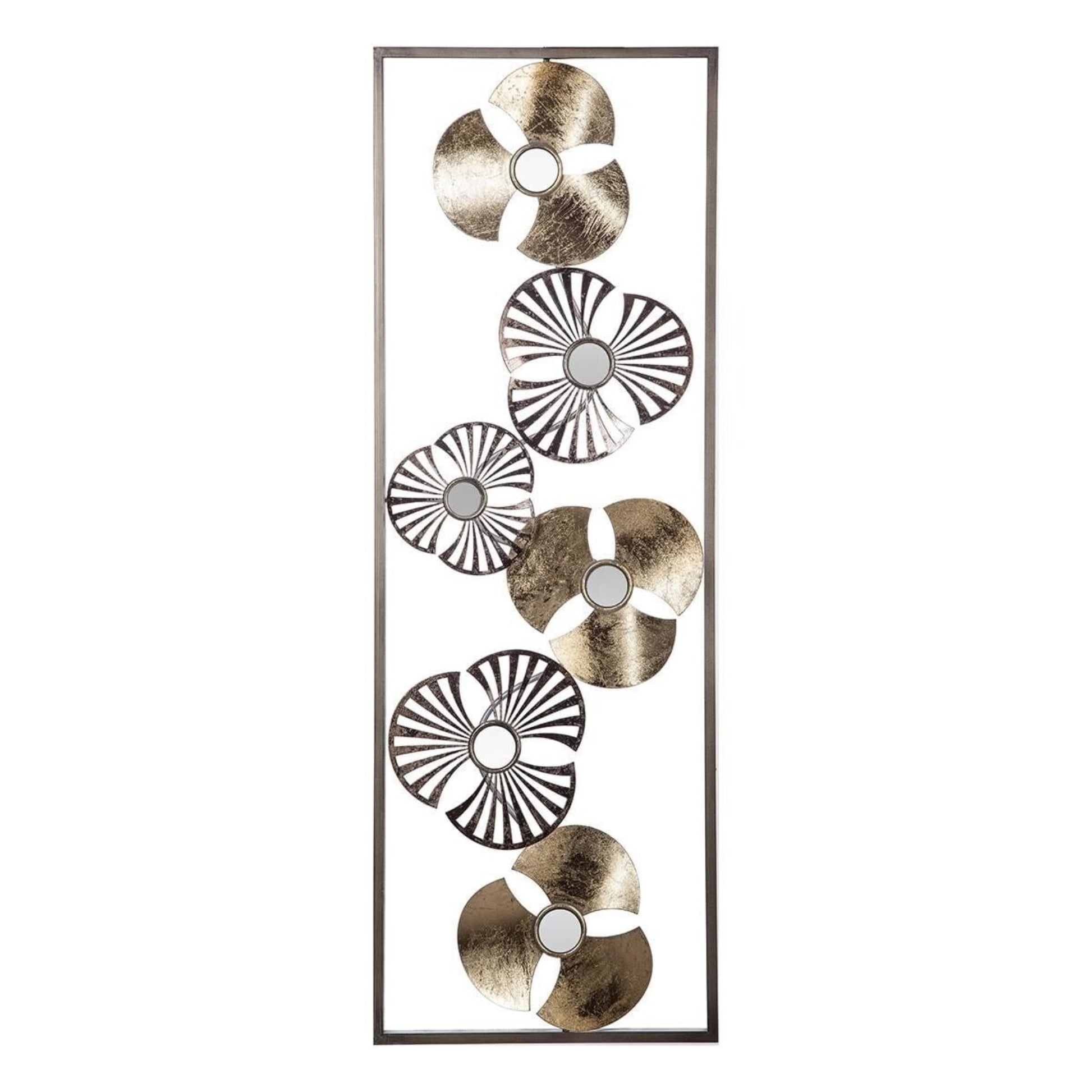 Decoración De Pared Blomma Metal Dorado_0