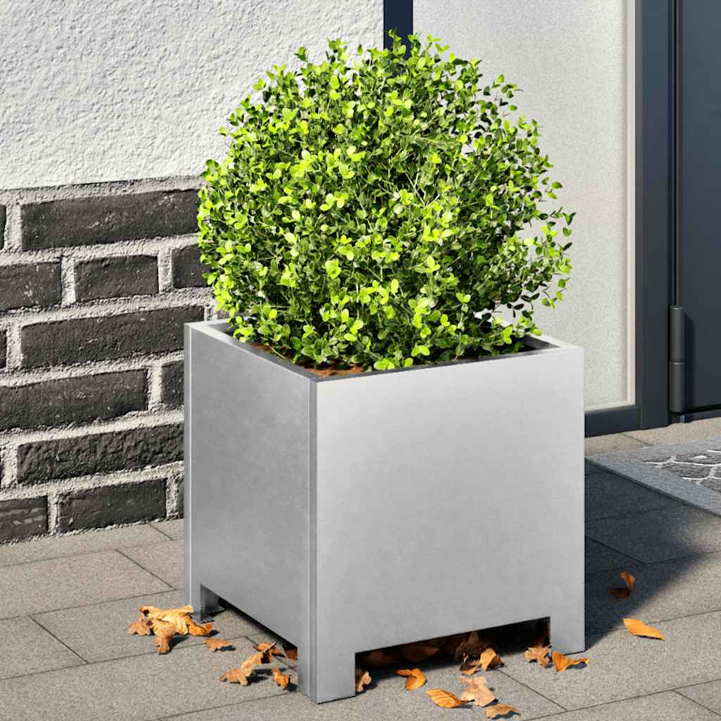 Jardineras 2 Unidades Acero Galvanizado 30x30x30 Cm_1