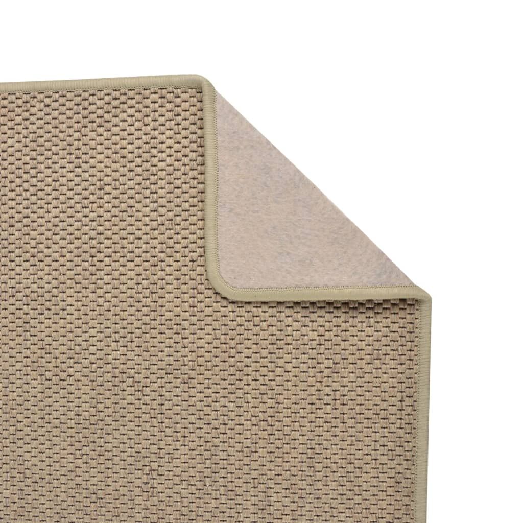Vidaxl Alfombra De Pasillo Con Aspecto De Sisal Color Arena 80x300 Cm_3