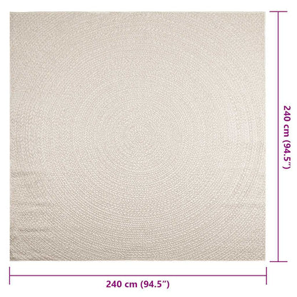 Vidaxl Alfombra Zizur Apariencia Yute Interior Exterior Crema_2