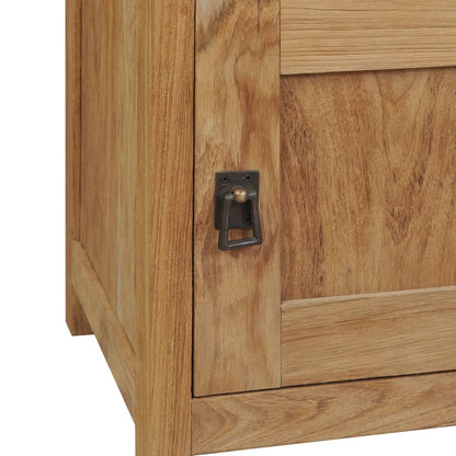 Mesita De Noche De Madera De Teca Maciza 40x30x50 Cm_2