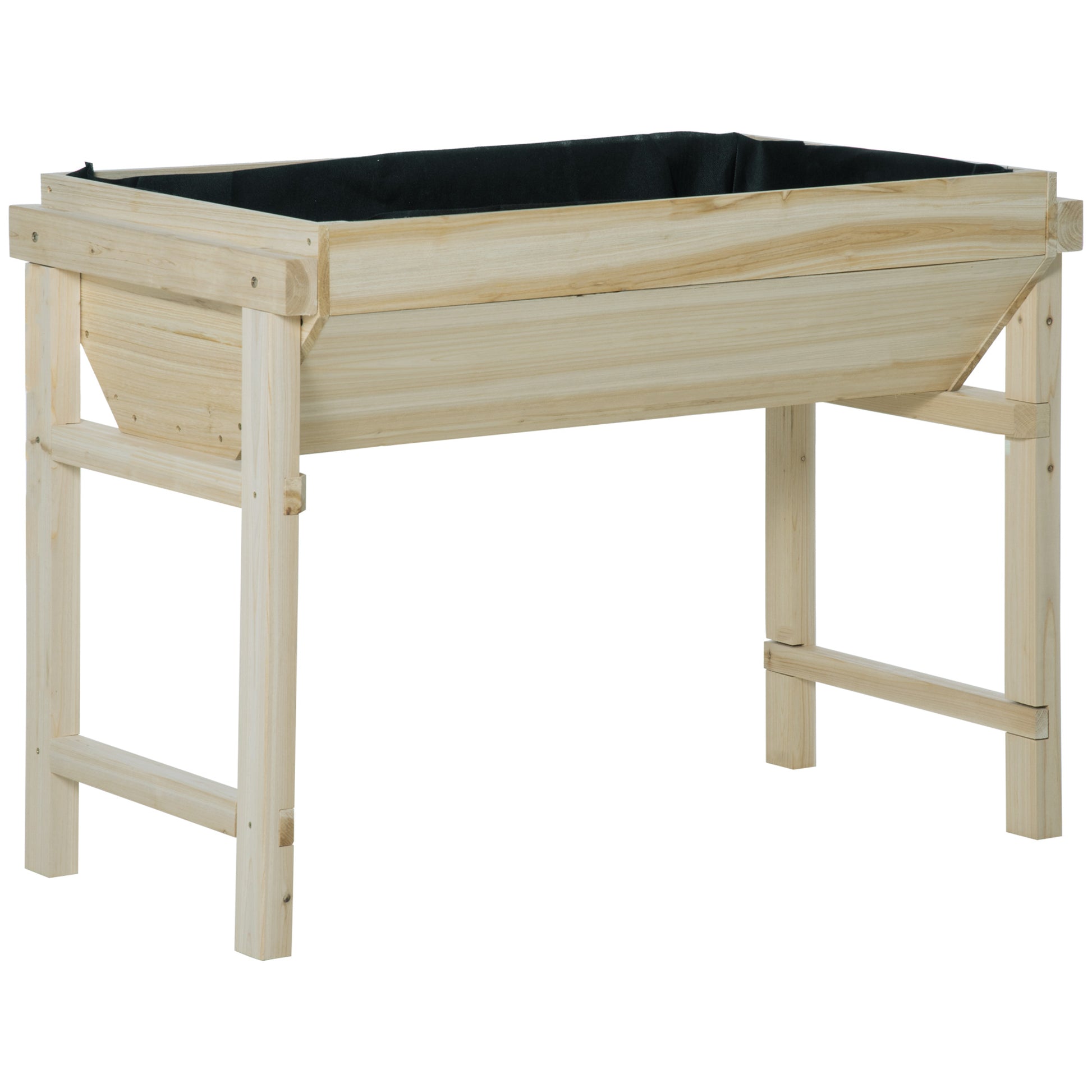 Outsunny Huerto Urbano Elevado De Madera 108,5x60x80 Cm Para Cultivos Plantas_0