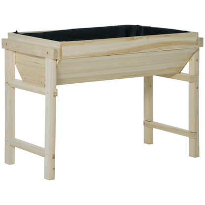 Outsunny Huerto Urbano Elevado De Madera 108,5x60x80 Cm Para Cultivos Plantas_0