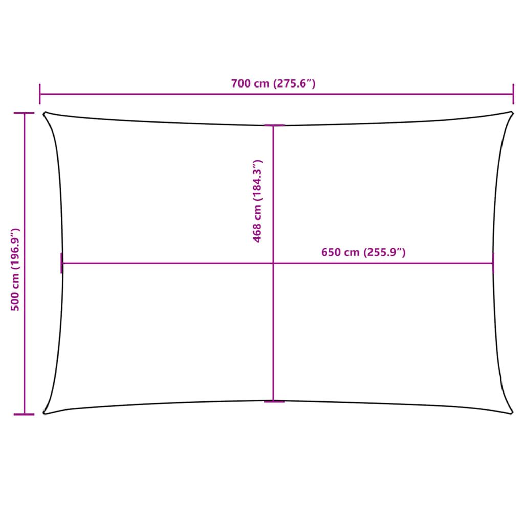 Vidaxl Toldo De Vela Rectangular Tela Oxford Terracota 5x7 M_2
