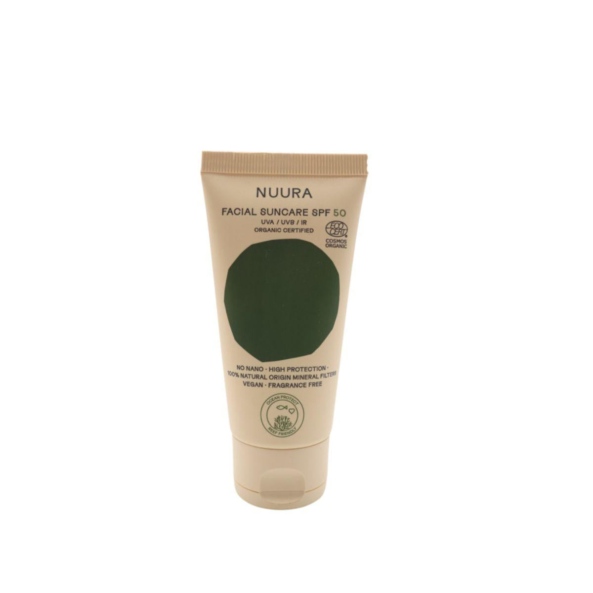 Protector Solar Facial SPF50 Nuura Tubo 50 ml
