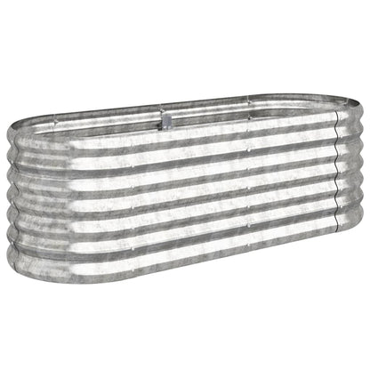 Jardinera De Acero Galvanizado Plateado 114x40x68 Cm_0