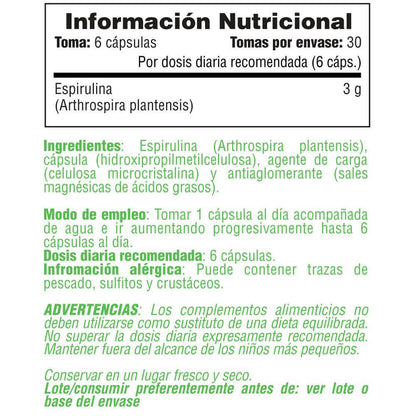 Espirulina 500mg - 180 Cápsulas Vegetales - Espirulina - Smart Supplements_5