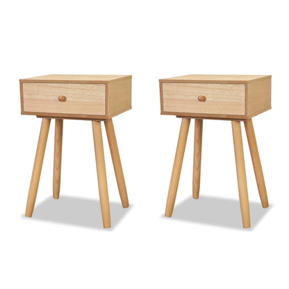 Mesitas De Noche 2 Uds Madera Maciza De Pino Marrón 40x30x61cm_0