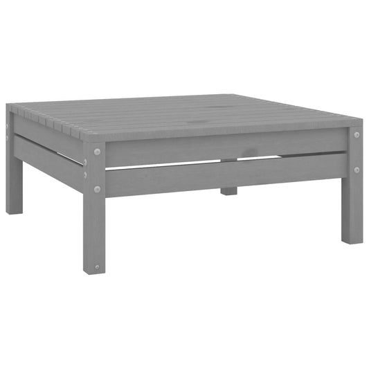 Juego De Muebles De Jardín 5 Piezas Madera Maciza De Pino Gris / Vetonek_0