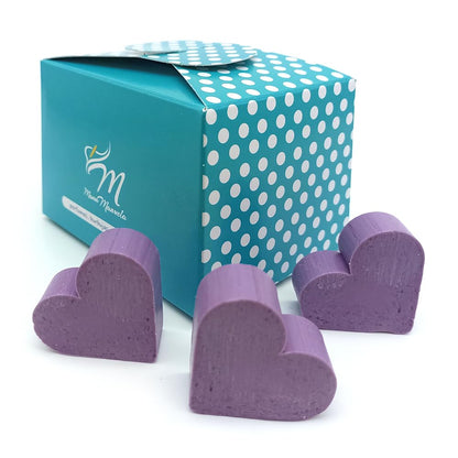 Caja Regalo 10 Jabones Aromáticos En Forma De Corazón - Aroma Lavanda - Jabón Glicerina - Regalo Original Para Eventos_4