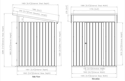 Duramax - Caseta Jardín - Palladium 6x5 - Metal - Color Gris Plata_4