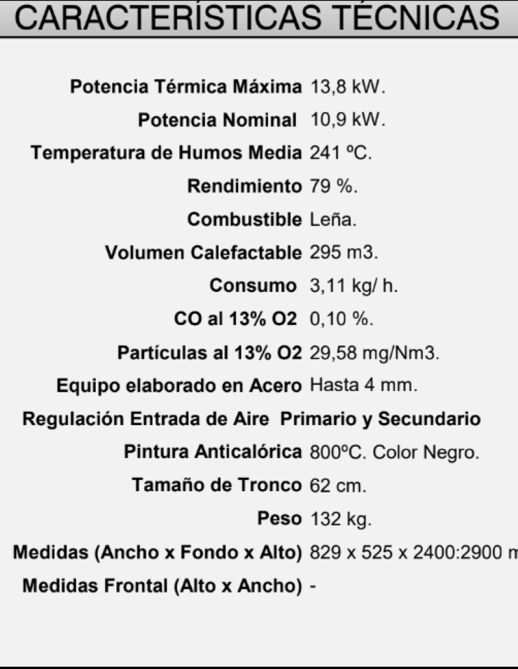 Chimenea Leña 2 Caras FM Modelo C-302 D interior Vermiculita_2
