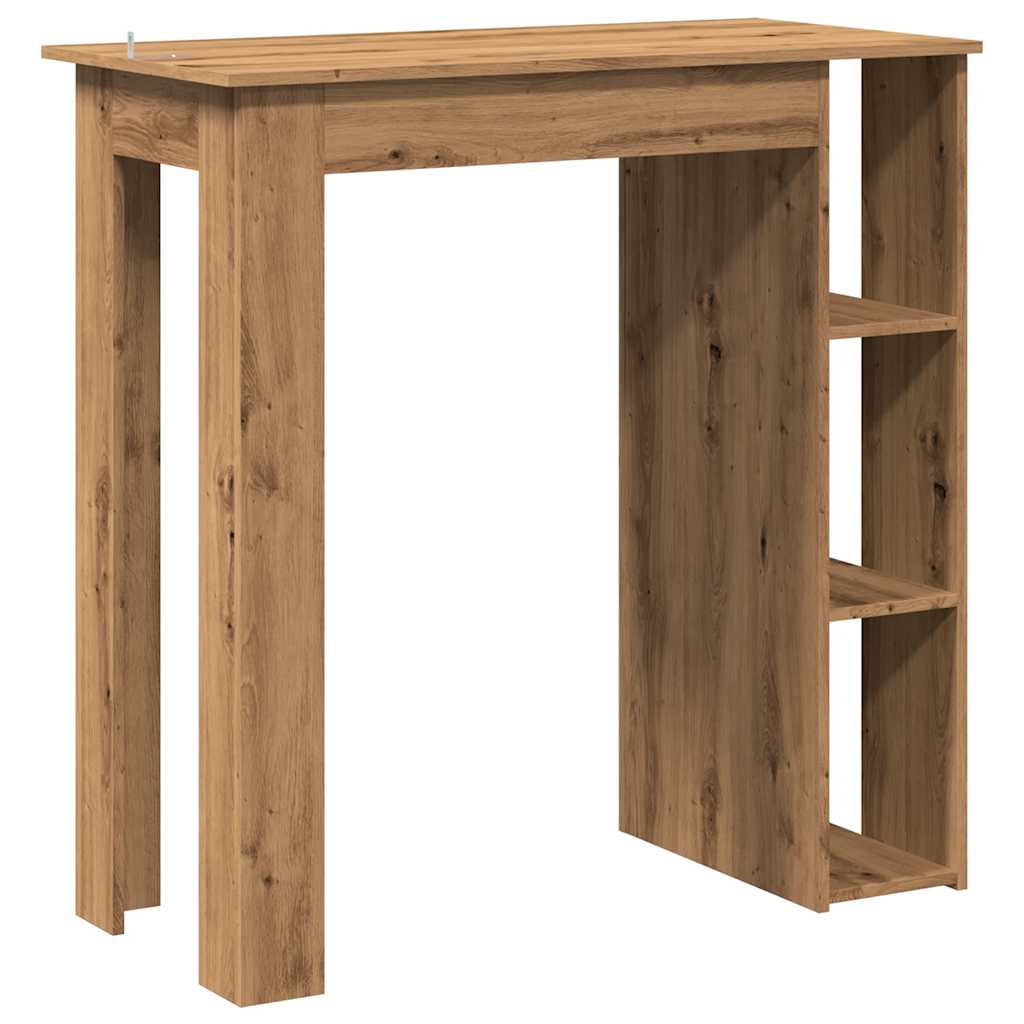 Mesa Alta Con Estante Madera Roble Artisan 102x50x103,5 Cm_4