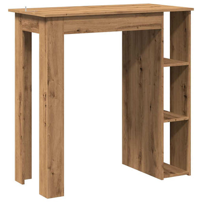 Mesa Alta Con Estante Madera Roble Artisan 102x50x103,5 Cm_4