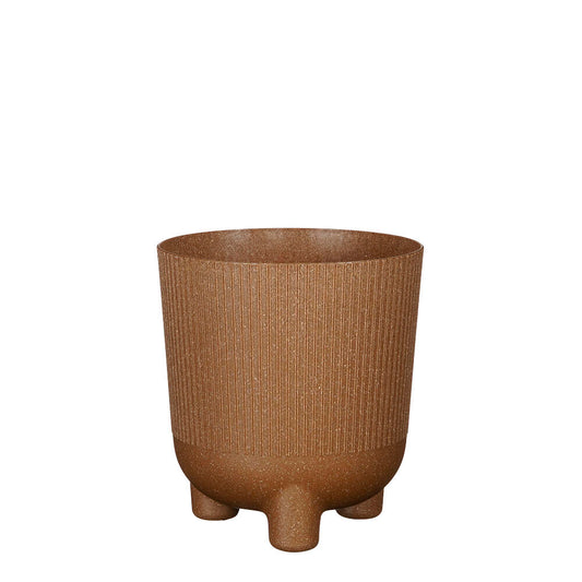 Macetero Marrón Plástico Reciclado 16cm_0