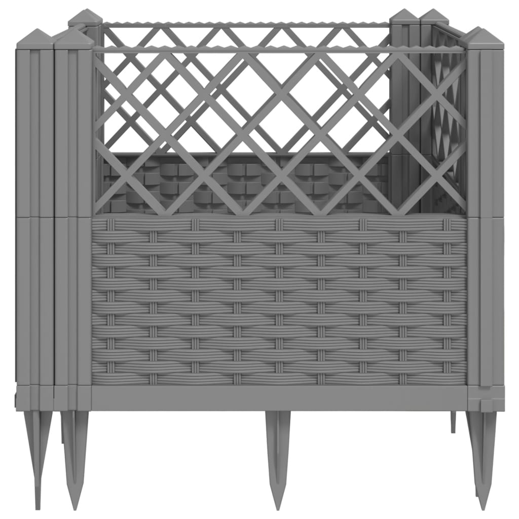 Jardinera Con Clavijas Pp Gris Claro 43,5x43,5x43,5 Cm_4