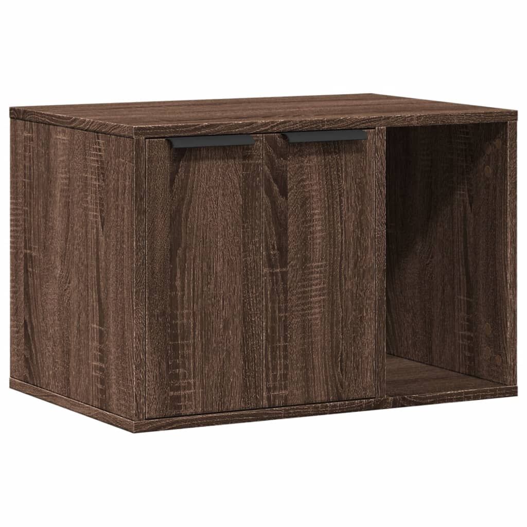 Vidaxl Mueble Arenero Para Gatos Madera Ingeniería Marrón 60x40x40 Cm_0