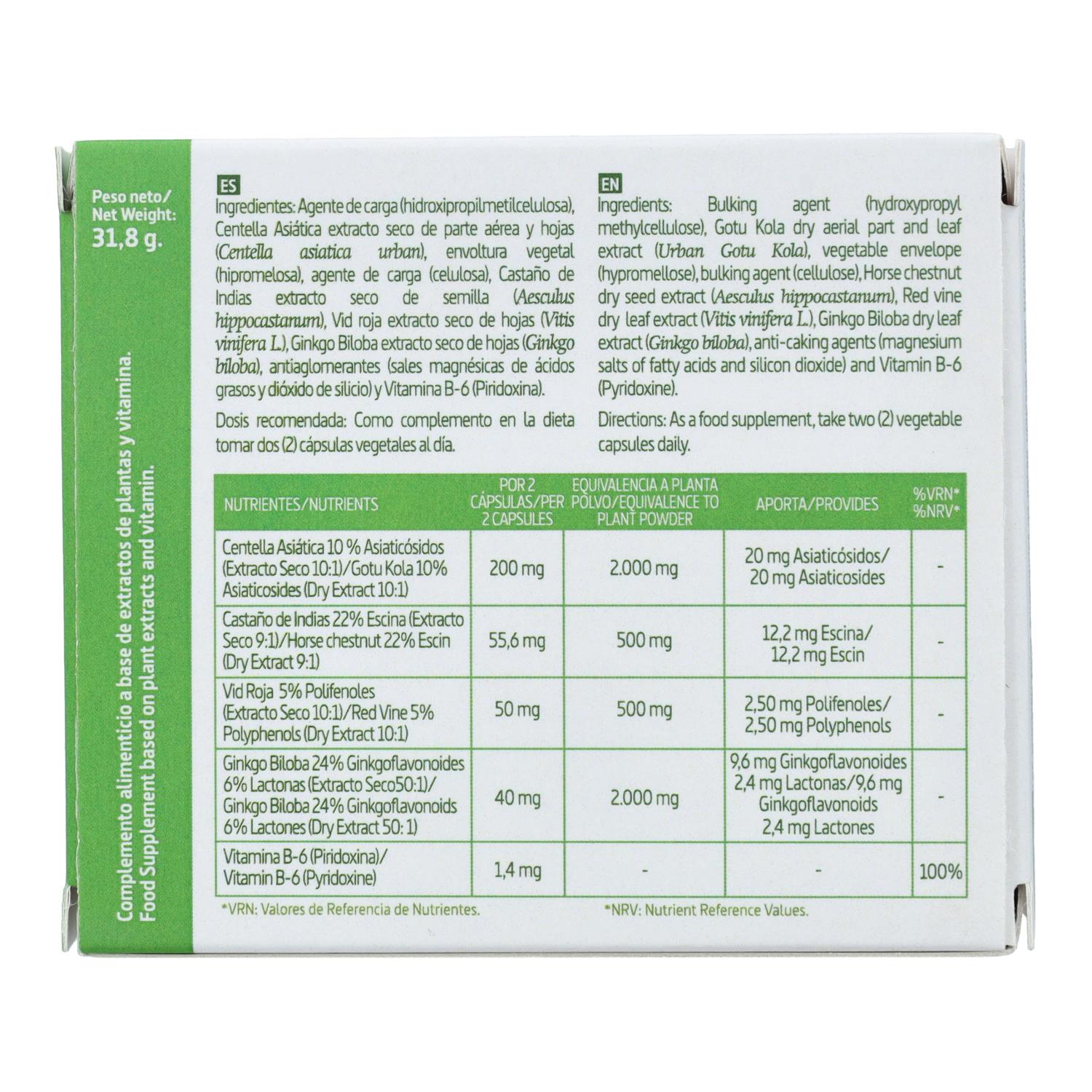 Centella asiática complex Nature Essential 2500 mg, 60 cápsulas