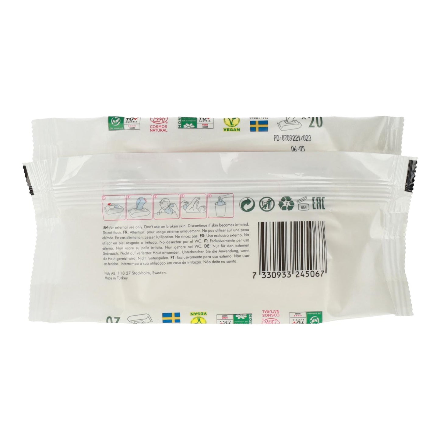 Toallitas formato viaje Naty 20 uds