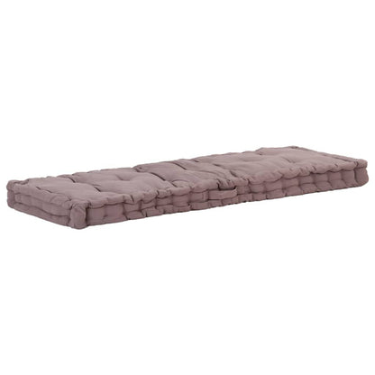 Vidaxl Cojín Para Palés Algodón Gris Taupe 120x40x7 Cm_0