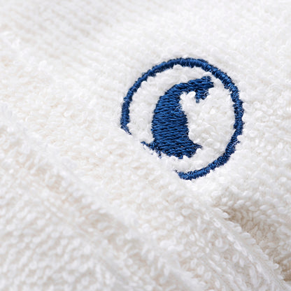 Albornoz Crudo S/m 320gsm 100% Algodón Con Logo Bordado El Ganso