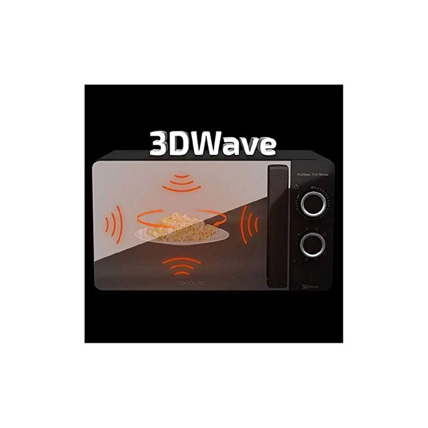 Microondas Negro Proclean 3140 Mirror. 700 W Con 6 Niveles, Grill 800w, 20l, Revestimiento Ready2clean Para Mejor Limpieza, Tecnología 3dwave, Diseñ_2