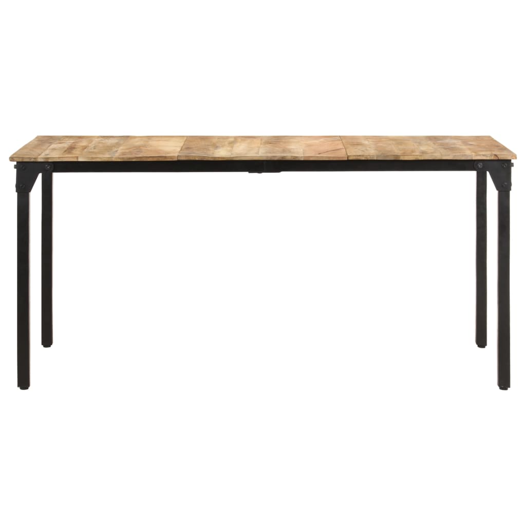Mesa De Comedor De Madera De Mango Rugosa 160x80x76 Cm_0