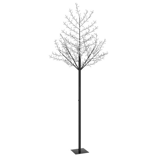 Vidaxl Árbol De Navidad 600 Leds Blanco Cálido Flores De Cerezo 300 Cm_0