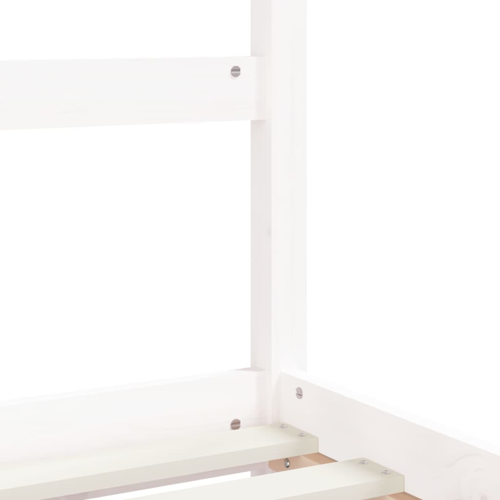 Estructura De Cama Para Niños Madera De Pino Blanco 90x200 Cm / Vetonek_1