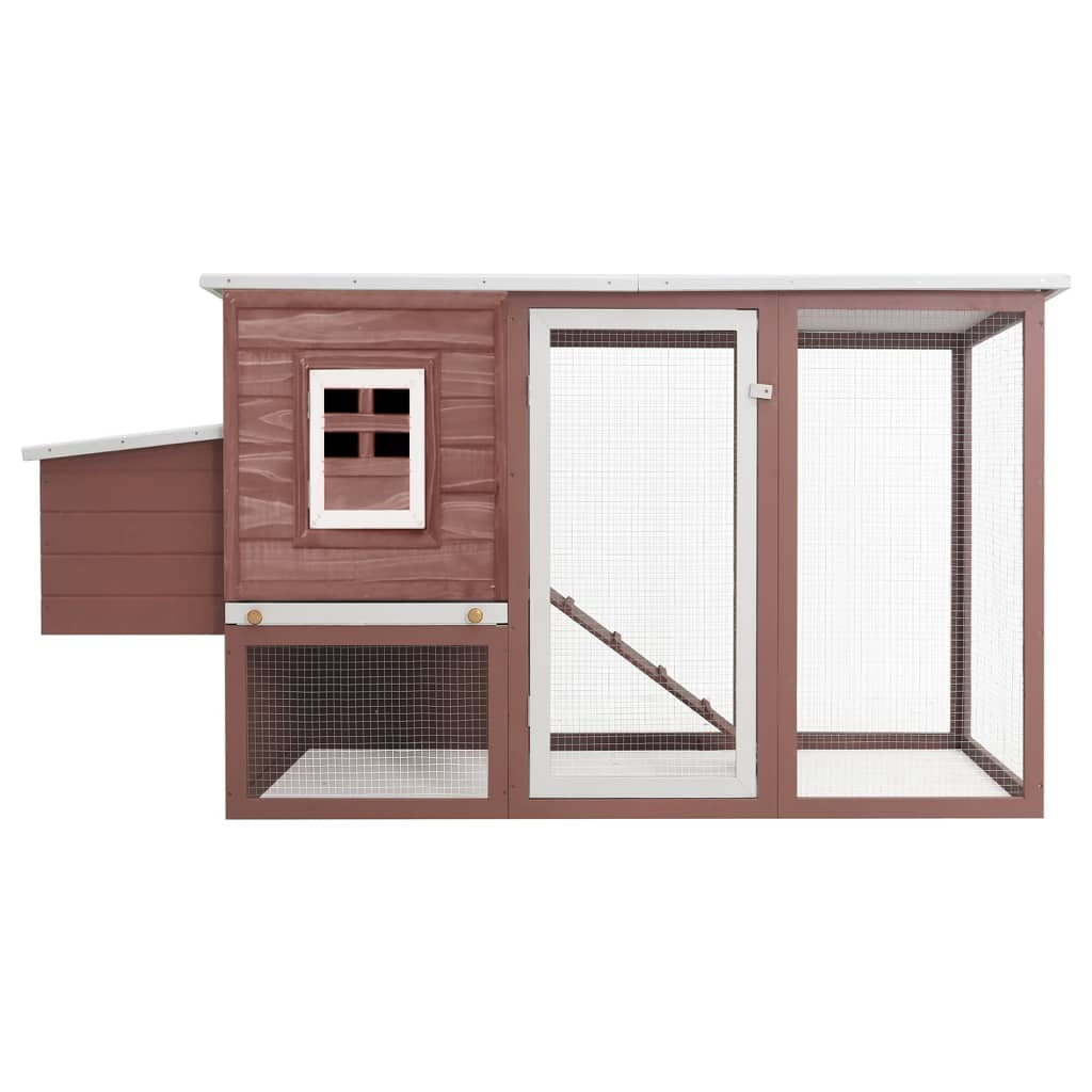 Vidaxl Gallinero Con 1 Jaula Para Huevos Madera Marrón_1