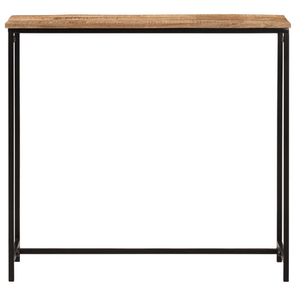Mesa Consola Madera Maciza De Mango Y Hierro 80x30x74 Cm_0
