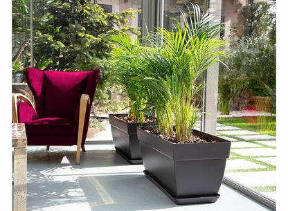 Jardinera De Plástico Capri Xl Gris 100cm_1
