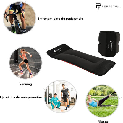 Pesas Ajustables Perpetual Para Tobillos Y Muñecas - 2pc X 1.5kg - Tobilleras Y Muñequeras Lastradas Con Peso_4