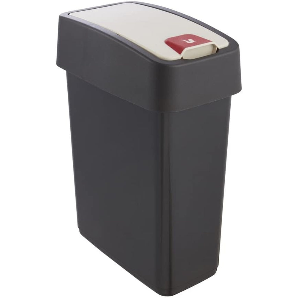 Cubo De La Basura Premium Con Tapa Abatible, Tacto Suave, 10 L, Magne, Gris Grafito_0