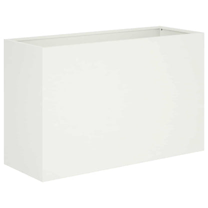 Macetero De Jardín 2 Uds. Blanco 80 X 30 X 40 Cm_2