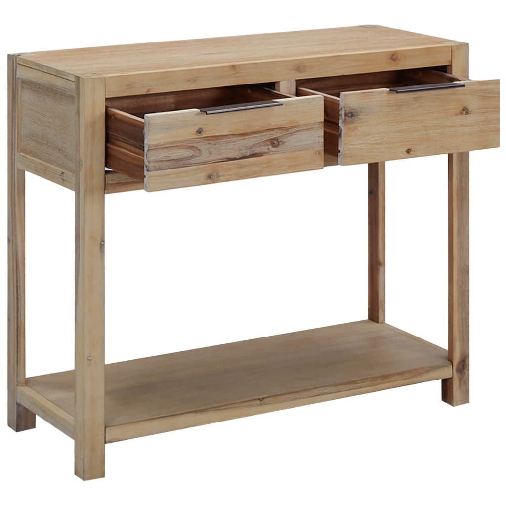 Mesa Consola De Madera Maciza De Acacia 82x33x73 Cm_0