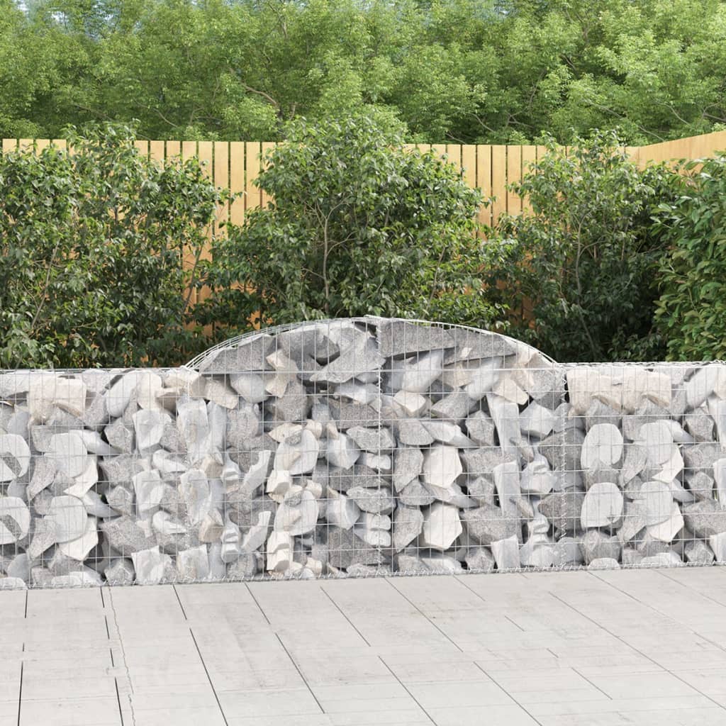 Cestas De Gaviones 20 Uds Forma De Arco Hierro 300x30x80/100 Cm_1