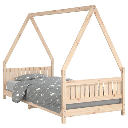 Vidaxl Estructura De Cama Para Niños Madera Maciza De Pino 90x200 Cm_0