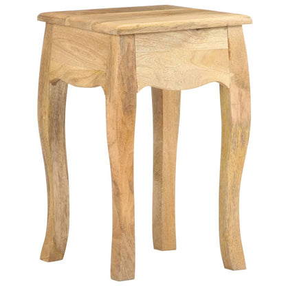 Mesita De Noche De Madera Maciza De Mango 28x28x46 Cm_2